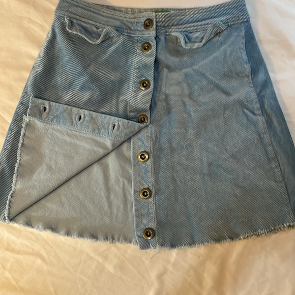 Anthropology Blue Corduroy Mini-Skirt size 2 - Picture 9 of 12